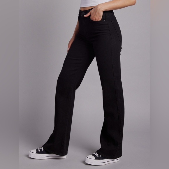 RSQ Womens High Rise Flare Jeans Black size 27 - Picture 3 of 7